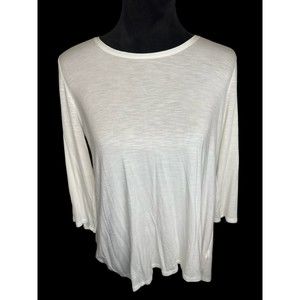 Women's WHITE House BLACK Market White Long Sleeve‎ Top Size M